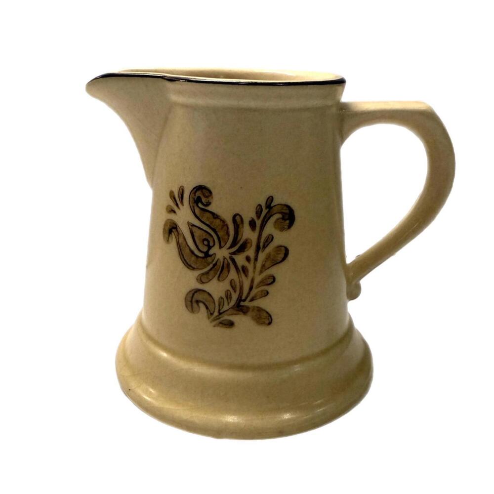Vintage Pfaltzgraff Village Stoneware Creamer Pitcher – Yellow / Brown